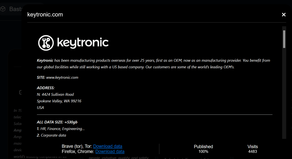 Keytronic Blackbasta ransomware