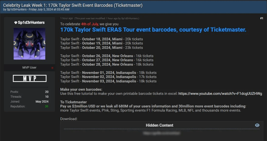 Taylor Swift leak